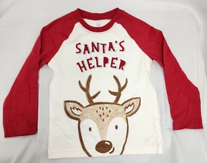 Carter's Toddler Size 4T Santa's Helper Long Sleeve Shirt Tee - Picture 1 of 4