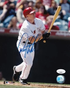 DAVID ECKSTEIN Signed Los Angeles Angels 8×10 Photo (JSA Basic COA & MLB) - Picture 1 of 4