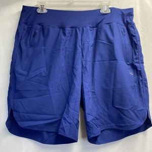 MAROAUT Zippered Side Pockets Athletic Running Lined Shorts Women XXL Blue New - Picture 1 of 14