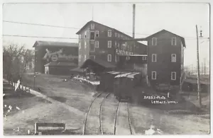 1909 Le Mars, Iowa ECHTFOTO Milling Company, Eisenbahnwagen Schienen & Triebwagen - Bild 1 von 2