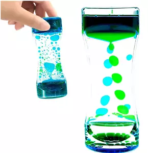 Fun Classic Fidget Sensory Toy Liquid Oil Bubbler Motion Timer Hourglass Autism` - Picture 1 of 4
