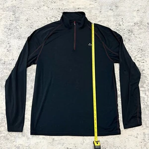 Merino Blend By Paradox Long Sleeve Shirt Mens L Black 1/4 Zip Dri Release - Picture 1 of 5