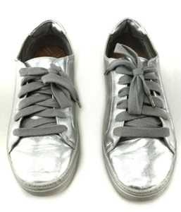 Women's DV Sammy Lace Up Metallic Sneakers - Silver 9 - Picture 1 of 6