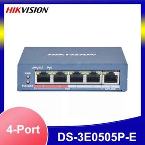Hikvision DS-3E0505P-E 4 Port Gigabit Unmanaged POE Switch 10/100/1000 Mbps - Picture 1 of 6