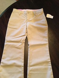 New GAP Kids Girls Beige Classic Chino Khakis Uniform Pants Size 5 Regular NWT - Picture 1 of 8