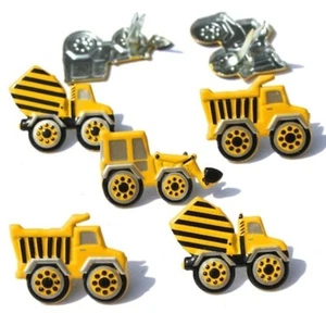 WORK TRUCK  SCRAPBOOKING DECORATIVE BRADS EYELET OUTLET 8 PCS - Picture 1 of 1