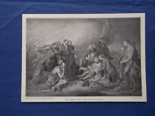 Print 1898 by E W Perry, Malden, Massachusetts - THE DEATH OF GENERAL WOLFE