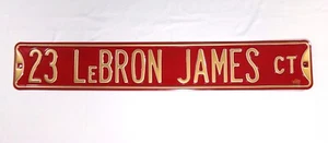 23 LeBron James Ct. Cleveland Cavaliers Embossed Steel Street Sign 36" X 6" - Picture 1 of 11