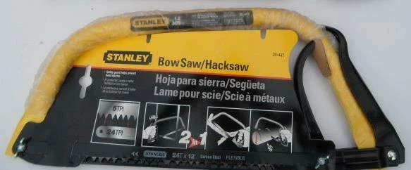 Sierra de arco/cortadora Stanley 2 en 1 con 2 hojas 5TPI/24TPI 12" de largo TOTALMENTE NUEVA Foto 1 de 1