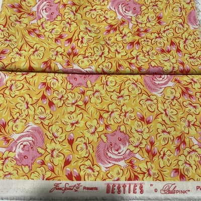 Tula Pink For Free Spirit - Besties - Chubby Cheeks - Buttercup, Fabric 1/2 Yard - Image 1 of 2