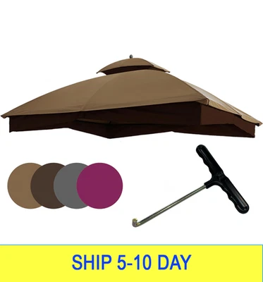 Cubierta superior de dosel de repuesto EasyLee 10x12 para Lowe's Allen Roth GF-12S004B-1 Ga Foto 1 de 4