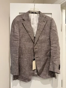 SuitSupply Havana Sportcoat - 100% Linen 40S 40 Short Blazer Suit Jacket 25 50 S - Picture 1 of 7