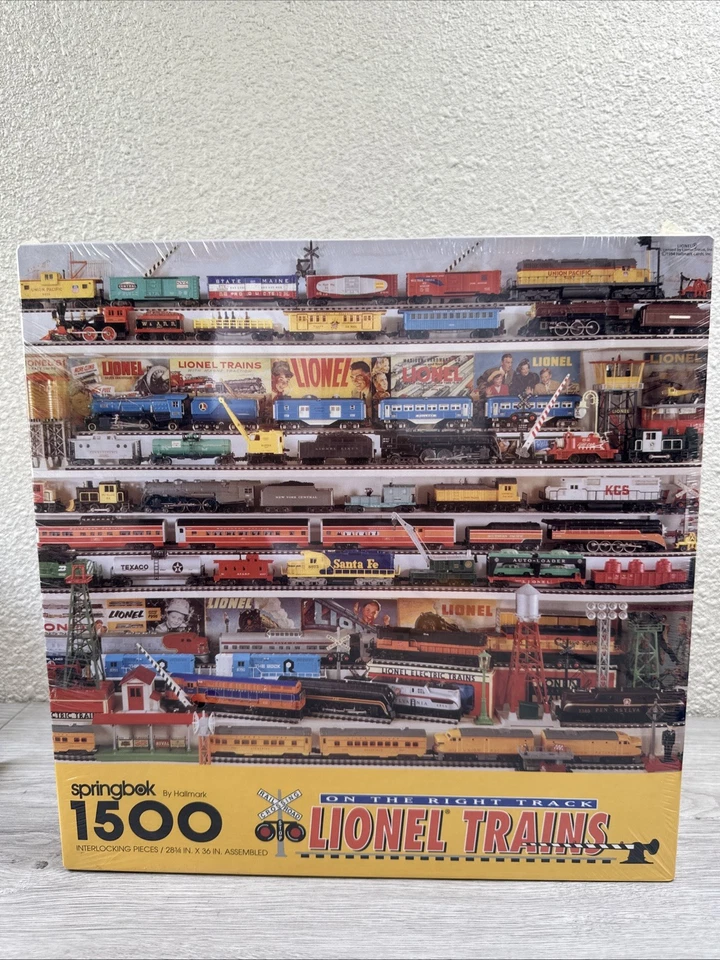 NEW Springbok Hallmark Lionel Trains On the Right Tracks 1500 Piece Puzzle 28x36 - Image 1 of 1