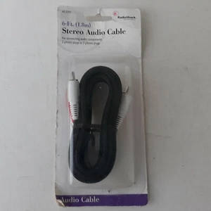 RadioShack 42-2352 6-Ft. Stereo Cable 2 Phono Plugs To 2 Phono Plugs - Picture 1 of 6