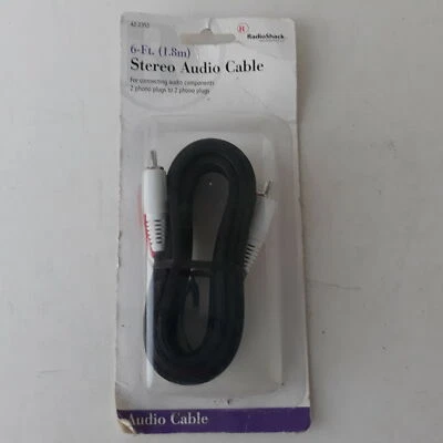 RadioShack 42-2352 6-Ft. Stereo Cable 2 Phono Plugs To 2 Phono Plugs - Image 1 of 4