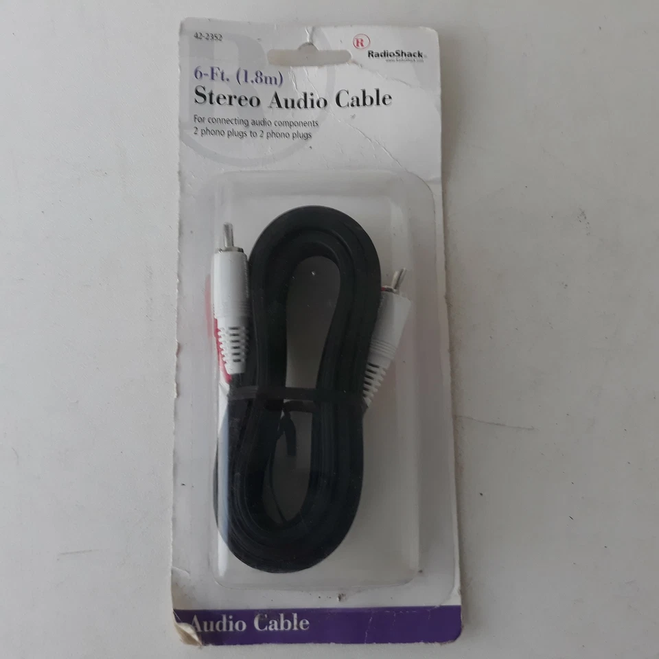 RadioShack 42-2352 6-Ft. Stereo Cable 2 Phono Plugs To 2 Phono Plugs - Image 1 of 4