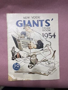 MLB 1954 New York Giants Yearbook WILLIE MAYS - Picture 1 of 8