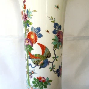 große Meissen Porzellan Vase 42,3 cm indische malerei Vogelmalerei / CU 121(1) - Bild 1 von 11