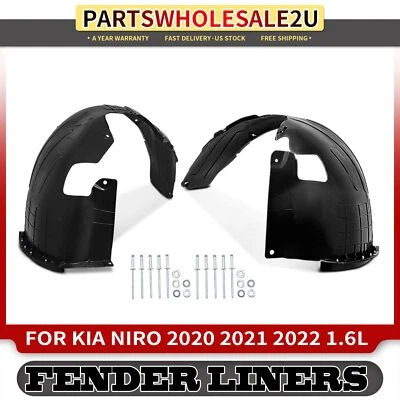 2x Front Inner Fender Liners with Insulation Foam for Kia Niro 2020 2021 2022 - Image 1 of 4