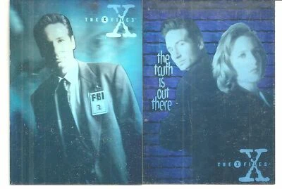 THE X-FILES SEASON 3 1996 TOPPS COMPLETE HOLOGRAM INSERT CARD SET X1 & X2 OF 2 - Image 1 of 2
