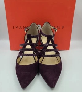 IVANKA TRUMP TELLAS POINTIE TOE PATENT LEATHER PUMPS Purple Women Sz 6M - Picture 1 of 5