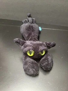 Manhattan Toy Lanky Cats Plush Black Floppy Stretched Kitten Green Eyes 13" 2002 - Picture 1 of 10