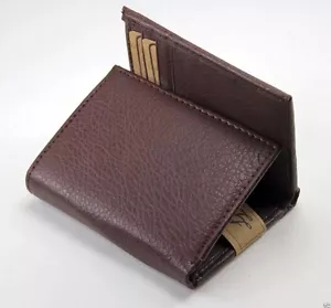 Billetera triple para hombre con identificación de tarjeta de crédito con Windows (color marrón) - Imagen 1 de 12