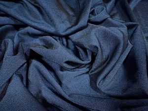 Stretch Spandex Single Jersey Fabric, Per Metre - Textured 2 Tone - Blue - Picture 1 of 3