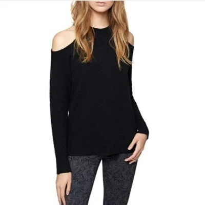 Sanctuary Womens Gretchen Cold Shoulder Wool Blend Sweater XL Black Fairy Grunge - Image 1 of 4