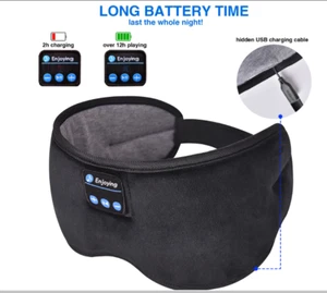 New 3D wireless music headphone sleep breathable smart eye mask Bluetooth headse - Picture 1 of 6