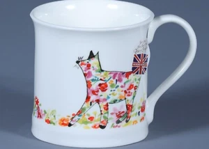ROSE of ENGLAND MULTICOLOR FLOWER CAT Fine Bone China TANKARD Becher - Bild 1 von 3