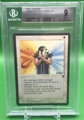 1994 MTG Legends - INDESTRUCTIBLE AURA - Graded BGS 9 Mint - Image 1 of 2