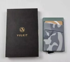 New Vulkit Slim Wallet Camouflage Pop Up 5 Card Holder Cloth Slot NFC Blocking - Picture 1 of 5