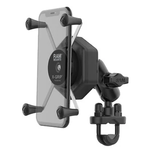 RAM Handlebar/Rail Short Mount w/ X-Grip Large Phone Holder & Vibe-Safe Adapter - Picture 1 of 6