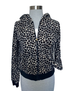 Juicy Couture Velour Hoodie Leopard Animal Print Kids Size XL Adult Small