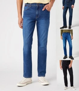 Pantalones de mezclilla Wrangler para hombre TEXAS SLIM elásticos regulares pierna cónica de temporada - Imagen 1 de 52