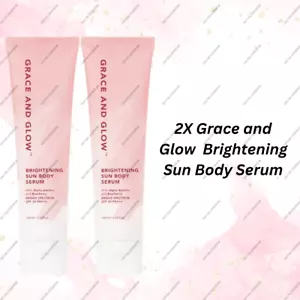 2 x Grace & Glow Brightening Sun Body Serum Arbutin & Bearberry for Radiant Skin - Picture 1 of 6