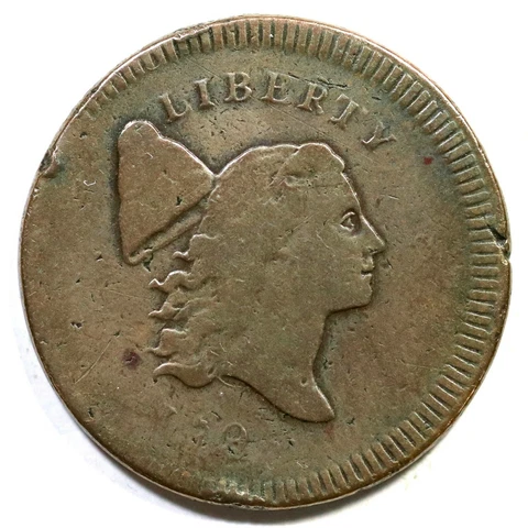 1795 C-5b R-4 Thick Planchet Liberty Cap Half Cent Coin 1/2c Cover
