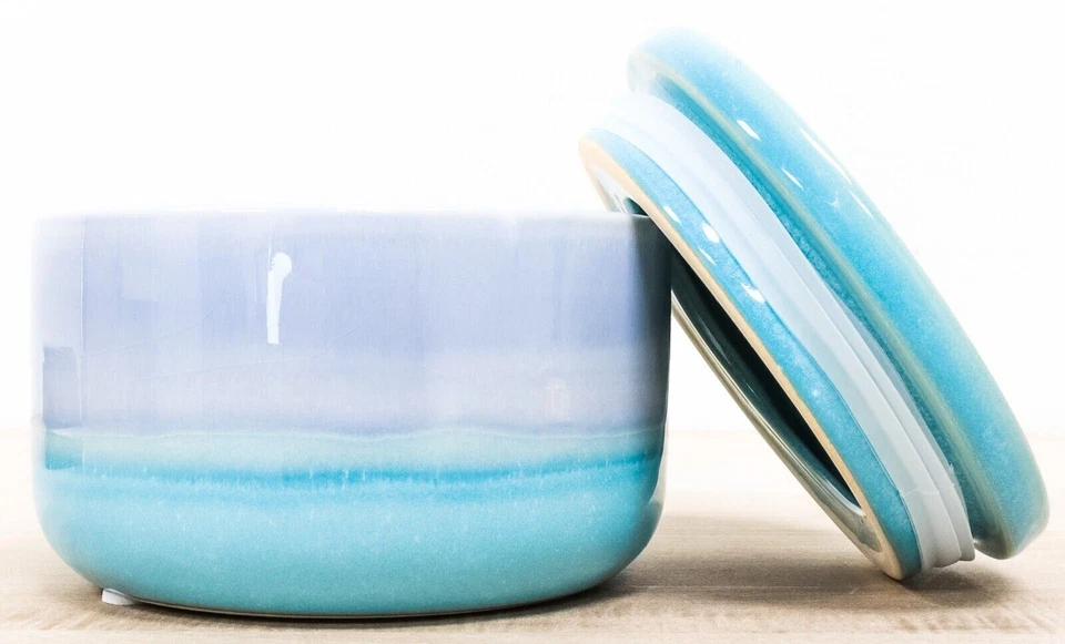 SAGEBROOK Home 14151-03 Ceramic 5" Covered Jar Blue Mix