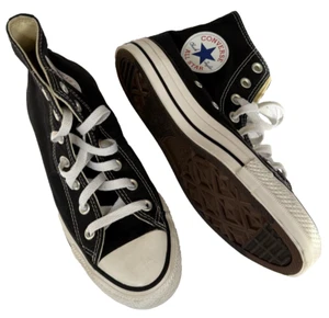 CONVERSE CHUCK TAYLOR ALL STAR WOMENS 7 MENS 5 M9160 BLACK WHITE HIGH TOP SHOES - Picture 1 of 22