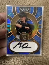 2023 Wild Card Auto Mania Circles Blue Lasers /5 Henry Davis #AM-C17 Auto