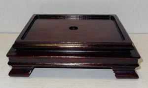 Wood Rectangle Base Display Stand For Vase 4.75”x 6.5” Outside Measurements - Picture 1 of 7