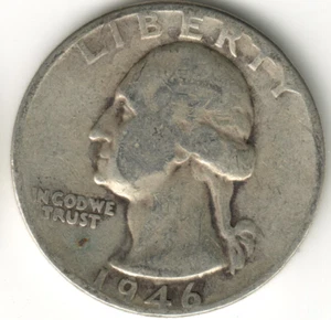 USA - 1946P - Washington ¼ $ - Silver Eagle - no mint mark - #16401RG - Picture 1 of 2