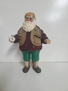 Figurina Babbo Natale Clothtique by Possible Dreams #15085 1999 HOLIDAY HIKER ALCUNI SEGNI DI USURA - Foto 1 di 3