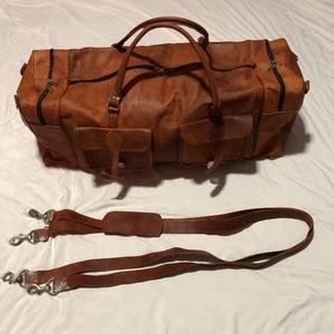 NEU Komal's Passion Leder 32" große Seesack mit Riemen mehrere Taschen SIEHE BILDER! - Bild 1 von 21