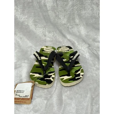 Chanclas Havaianas Niños Talla 9C Verde Camuflaje Goma Tanga Sandalias Foto 1 de 4