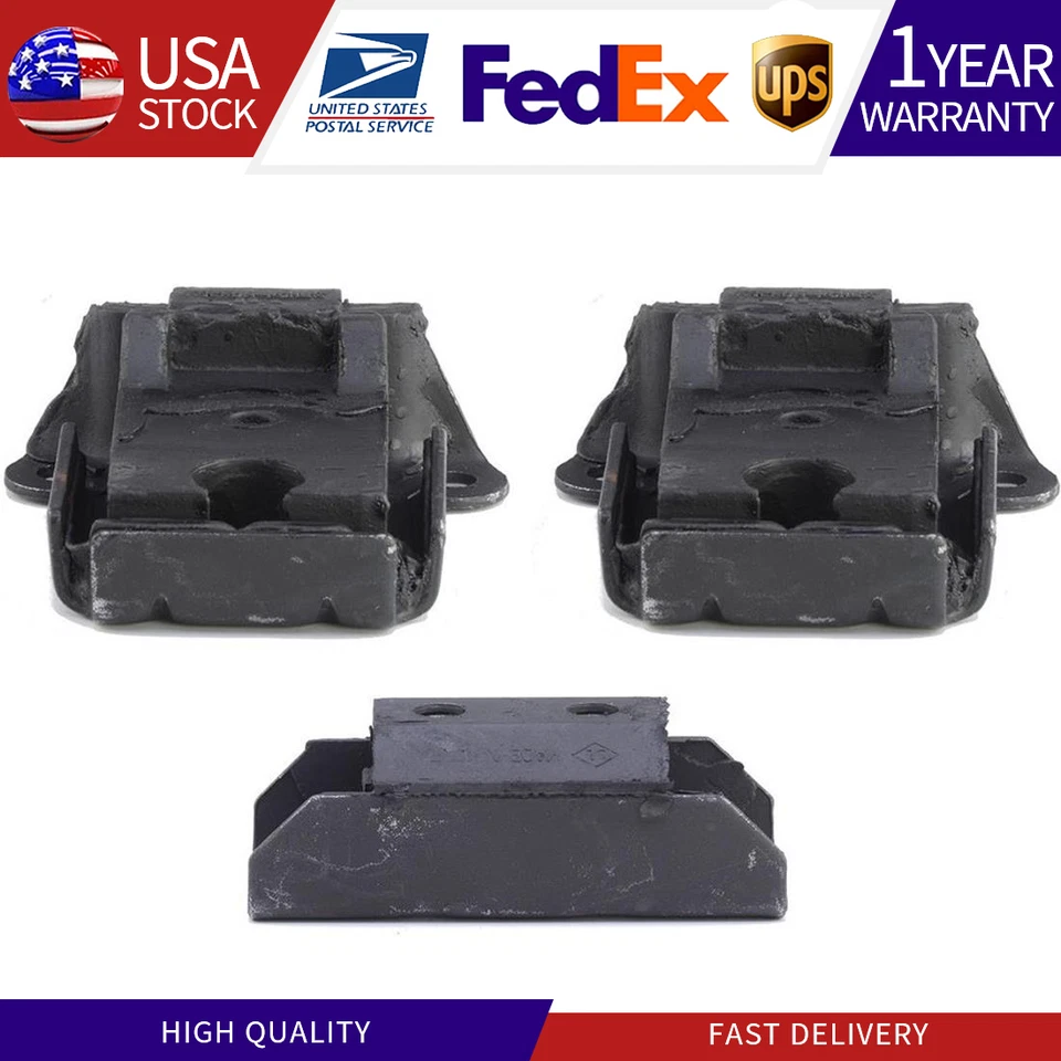 Комплект креплений двигателя и трансмиссии для пикапа Chevrolet C10 5,7 л 350 Eng 1969-1972 3 шт. - Изображение 1 из 4