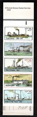 Folleto de 20 estampillas de 25¢ de Estados Unidos Scott BK166 (2405-2409a) MNH 1989 Foto 1 de 2