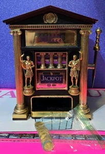 Franklin Mint Caesars Palace Tabletop Jackpot Spielautomat Bank - 1989 mit Münzen - Bild 1 von 14