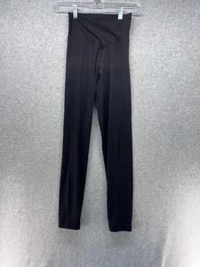 Aerie Womens Offline Leggings Size S Black Criss Cross Ankle Stretch - Picture 1 of 8